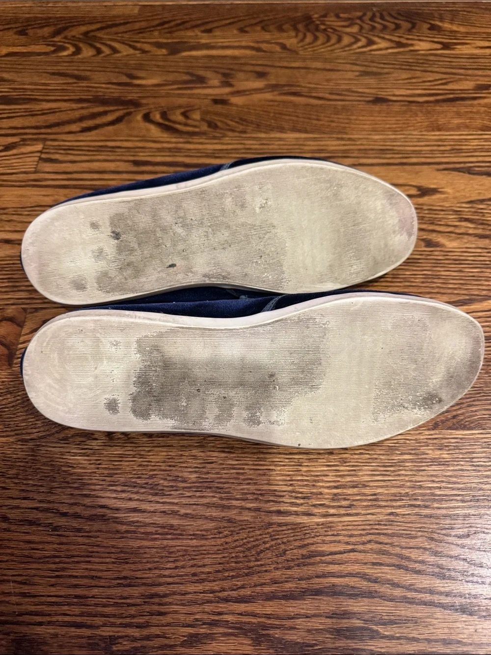 Aldo navy velour slip on flats. Size 12.